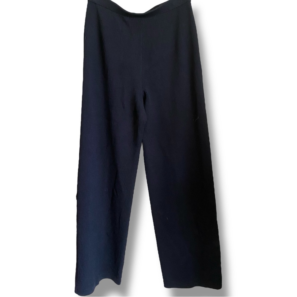 St.John Collection Wool Rayon Blend Wide Leg Luxuries Loose Fit Trouser Pants